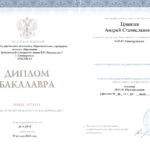 Диплом бакалавра - Цивилев Андрей Станиславович