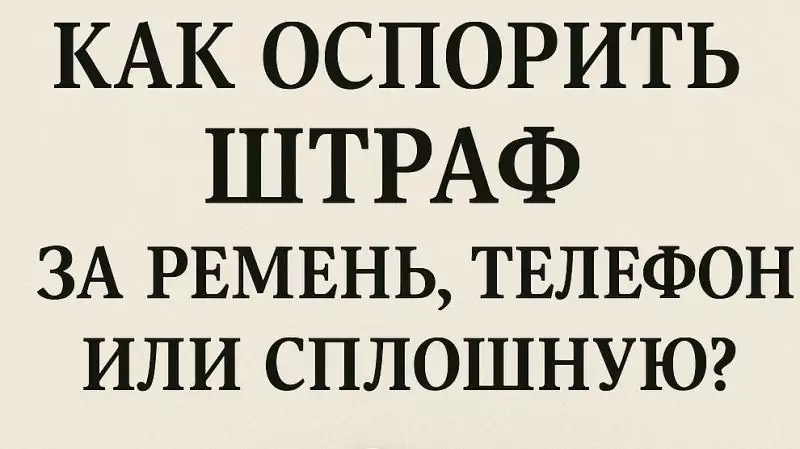 Адвокат Коротков Артем Андреевич объясняет: Штраф за ремень, телефон или сплошную: как оспорить и выиграть?