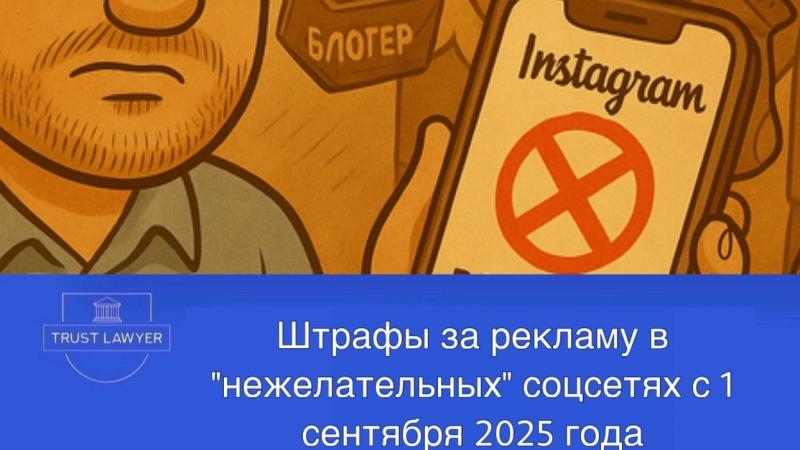 Юрист Измайлов Дмитрий Владимирович объясняет: Штрафы за рекламу в «нежелательных» соцсетях с 1 сентября 2025 года: полный гид по новым правилам