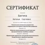 Сертификат 5 - Бахтина Наталья Сергеевна