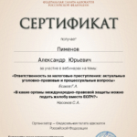 Сертификат 07.10.22 – 6ч - Пименов Александр Юрьевич
