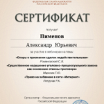 Сертификат 17.02.23 – 6ч - Пименов Александр Юрьевич