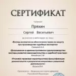 Сертификат 3 - Пряхин Сергей Васильевич