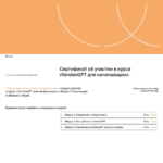 Сертификат 6 - Зоркальцев Александр Владимирович