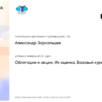 Сертификат 9 - Зоркальцев Александр Владимирович