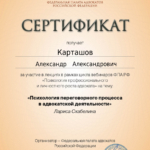 Сертификат 8 - Карташов Александр Александрович