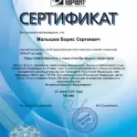 Сертификат ГАРАНТ от 20.06.2025 - Малышев Борис Сергеевич