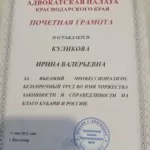 Благодарность – коррекция - Куликова Ирина Валерьевна