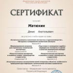 Сертификат 27.02.2025 - Матюхин Денис Анатольевич