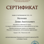 Сертификат 14.03.2023 - Матюхин Денис Анатольевич