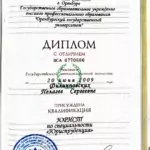 Диплом: Оренбургский государственный университет, 2009 — Воробьева П.С.