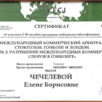 Сертификат 2 - Чечелева Елена Борисовна