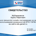 certificate[33] - Мубаракзянов Адель Айратович