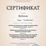 Сертификат 9 - Жубанов Ренат Уразбекович