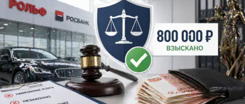 Возврат денег за дополнительные услуги с автосалона РОЛЬФ