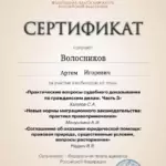 Сертификат 2 - Волосников Артём Игоревич