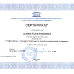 Диплом: Управление государственными и муниципальными заказами, 2022 — Агасиев В.Ф.