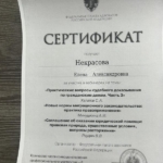 Сертификат - Некрасова Елена Александровна