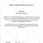 Благодарность 8 - Бобылев Тимофей Ильич
