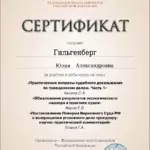 Сертификат 2 - Гильгенберг Юлия Александровна