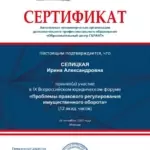 Сертификат 2 - Селицкая Ирина Александровна