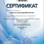 Сертификат 5 - Горбачев Александр Михайлович