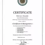 Сертификат MDC - Management - Белевцов Александр Михайлович