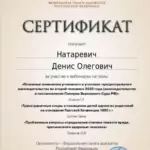 Сертификат 5 - Натаревич Денис Олегович