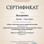 Сертификат 6 - Натаревич Денис Олегович