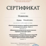 Сертификат 6 - Новикова Ирина Михайловна