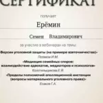 Сертификат 4 - Ерёмин Семён Владимирович