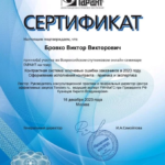 Сертификат 10 - Бровко Виктор Викторович