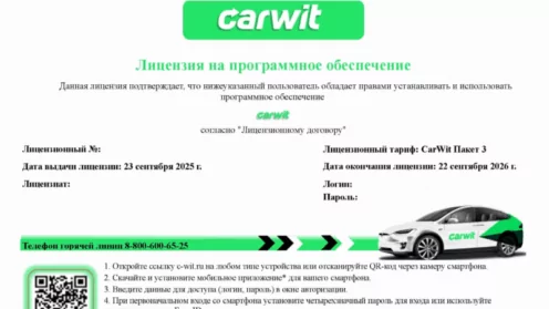 Возврат лицензионного договора CarWit от АО «КарВит»