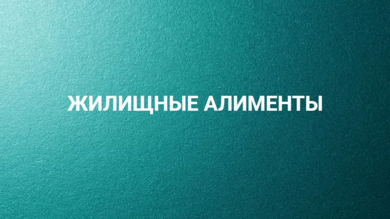 Адвокат Соколова Вера Сергеевна объясняет: Жилищные алименты. Часть 1