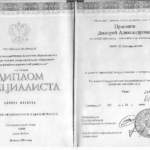 Диплом на представителя - Прасолов Дмитрий Александрович