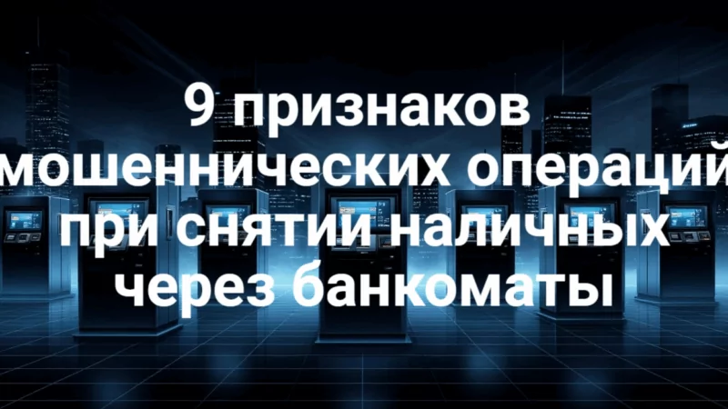 Адвокат Соколова Вера Сергеевна объясняет: 9 признаков мошеннических операций при снятии наличных