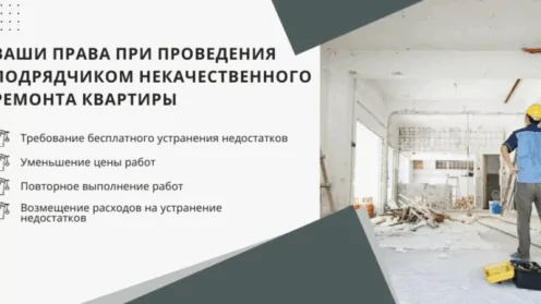 Защита прав заказчика при ненадлежащем ремонте квартиры подрядчиком