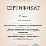Сертификат 7 - Гуляев Илья Владиславович