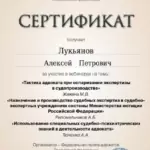 Сертификат 14 - Лукьянов Алексей Петрович