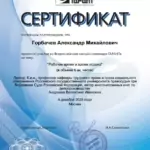 Сертификат 14 - Горбачев Александр Михайлович