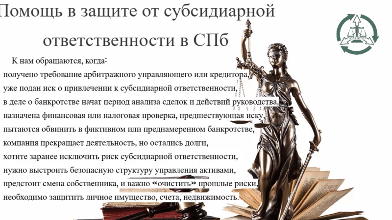 Адвокат Ильвес Регина Вадимовна объясняет: Когда нужна защита от субсидиарной ответственности