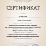 Сертификат 23 - Савельев Денис Вячеславович