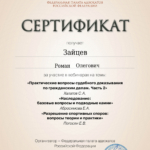 Сертификат 6 - Зайцев Роман Олегович