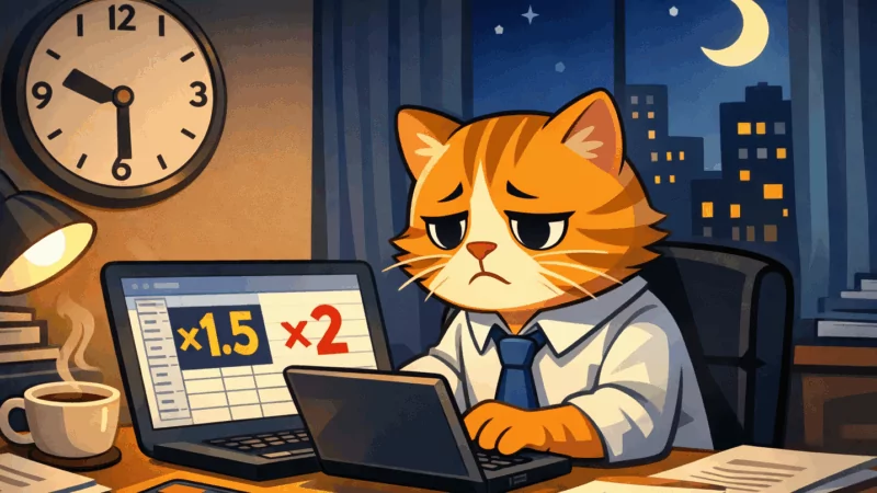 Оплата сверхурочной работы – пошаговая инструкция по расчёту в 2025 году