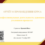 Профессиональная деятельность адвоката в уголовном процессе - Крицкий Илья Михайлович