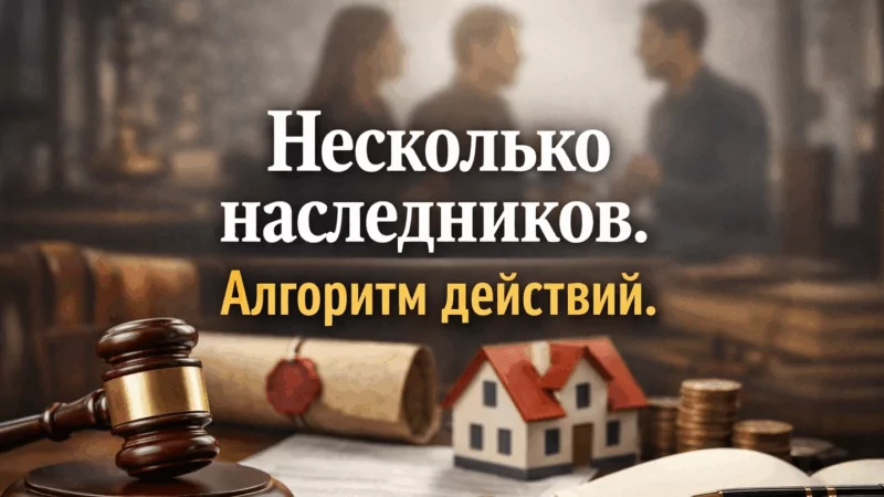Адвокат Андреещев Денис Валерьевич объясняет: Несколько наследников. Алгоритм действий