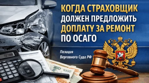 Когда страховщик должен предложить страхователю доплатить за ремонт по ОСАГО