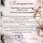 благодарность ДД - Лагодич Евгений Владимирович