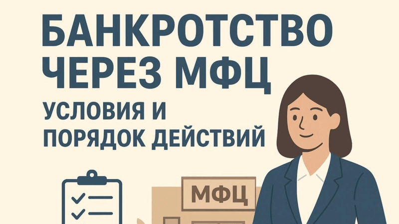 Юрист Хлопотов Дмитрий Григорьевич объясняет: Как подать на банкротство через МФЦ