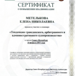 Институт адвокатуры СПб - Метелькова Елена Николаевна